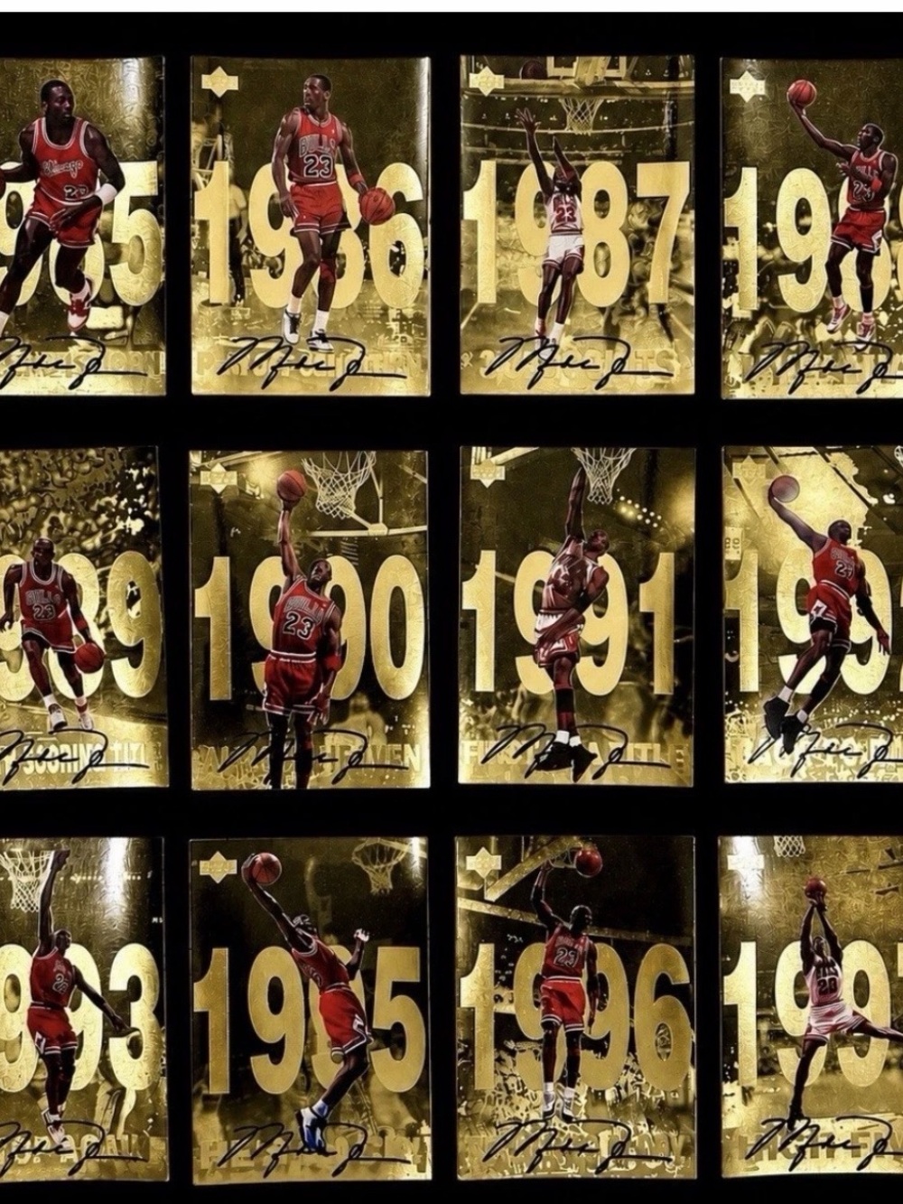 1994 Upper Deck Gatorade Michael Jordan Gold Basketball jumbo Card Set -with box